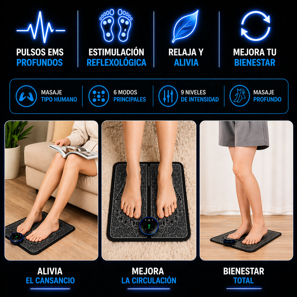 Alivio Instantáneo para Tus Pies – Estimula, Relaja y Elimina el Dolor en Minutos