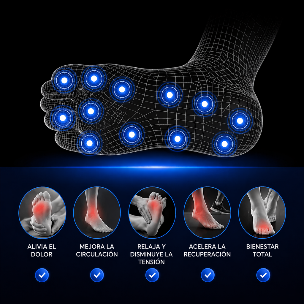 Alivio Instantáneo para Tus Pies – Estimula, Relaja y Elimina el Dolor en Minutos
