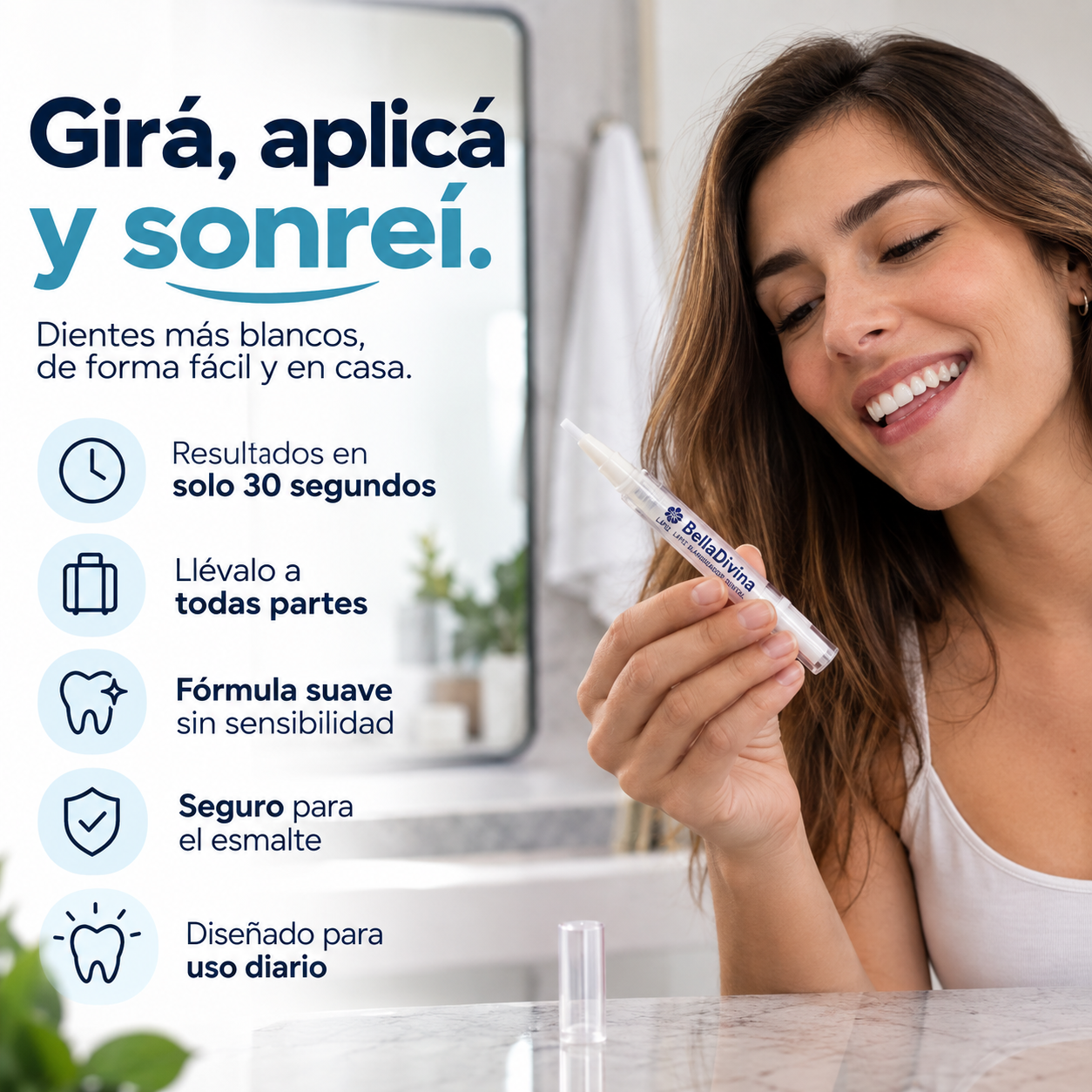 Lápiz Blanqueador Dental — Sonrisa Más Blanca, Confianza Que Se Nota
