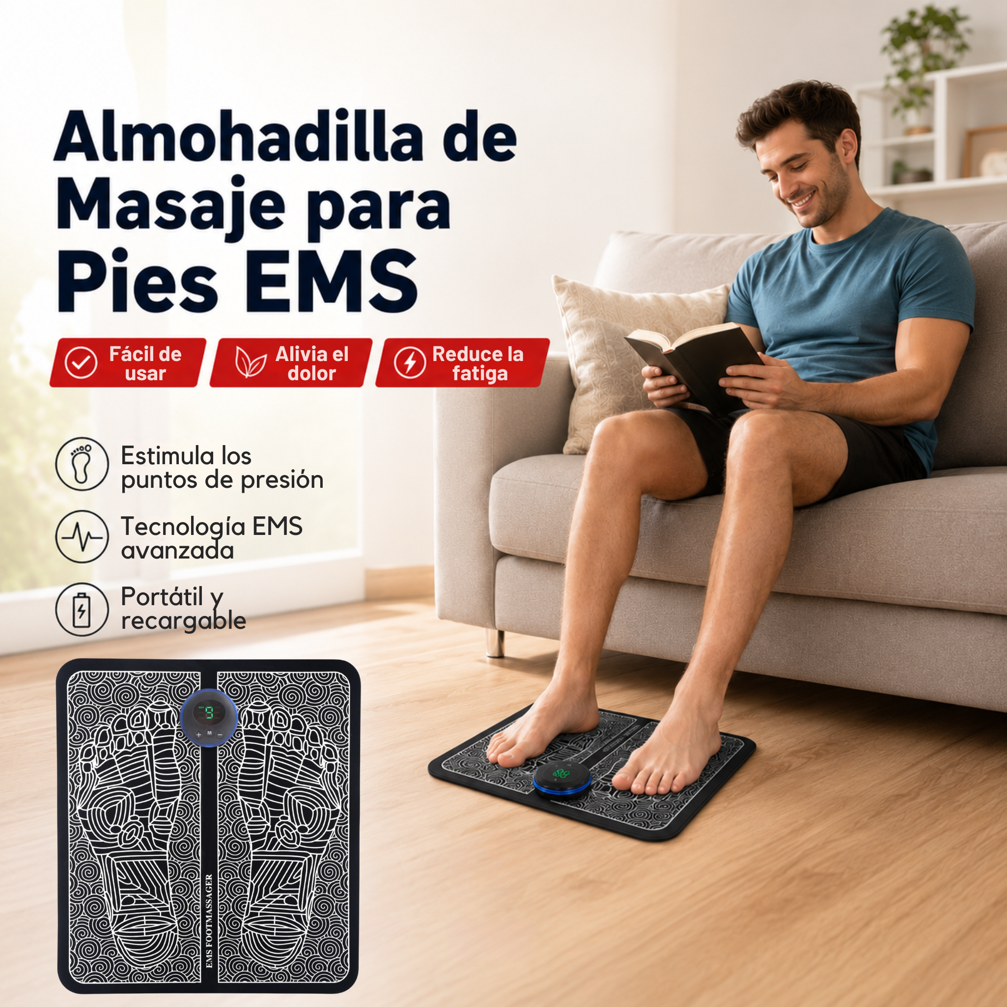 EMS Masajeador para Pies  – Decile Chau a Los Pies Cansados y Doloridos