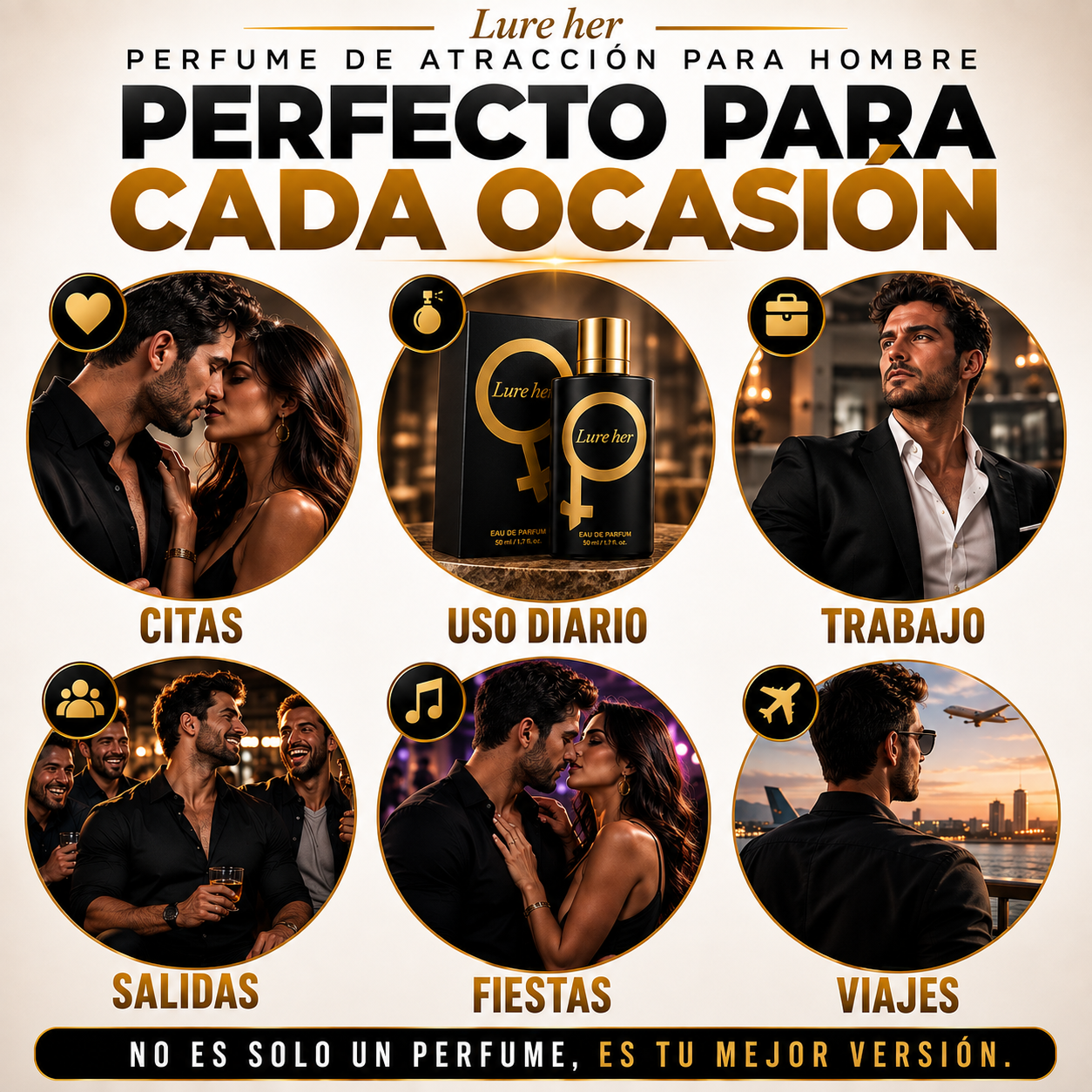 Perfume de Atracción para Hombre - Magnetismo, Confianza y Presencia