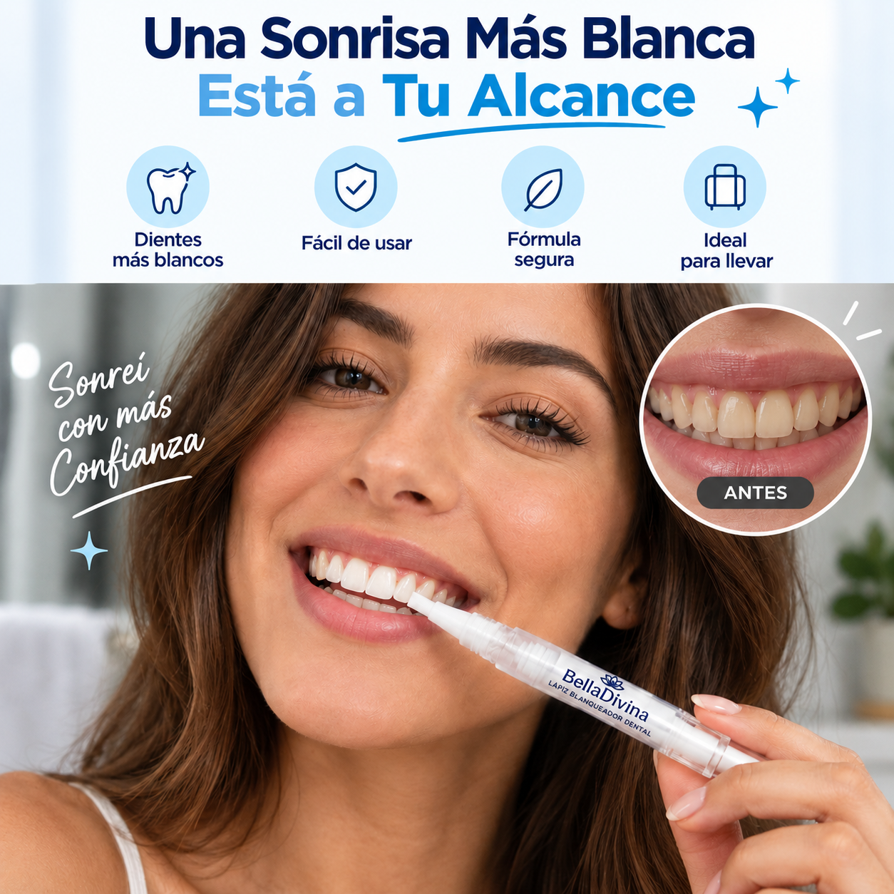 Lápiz Blanqueador Dental — Sonrisa Más Blanca, Confianza Que Se Nota