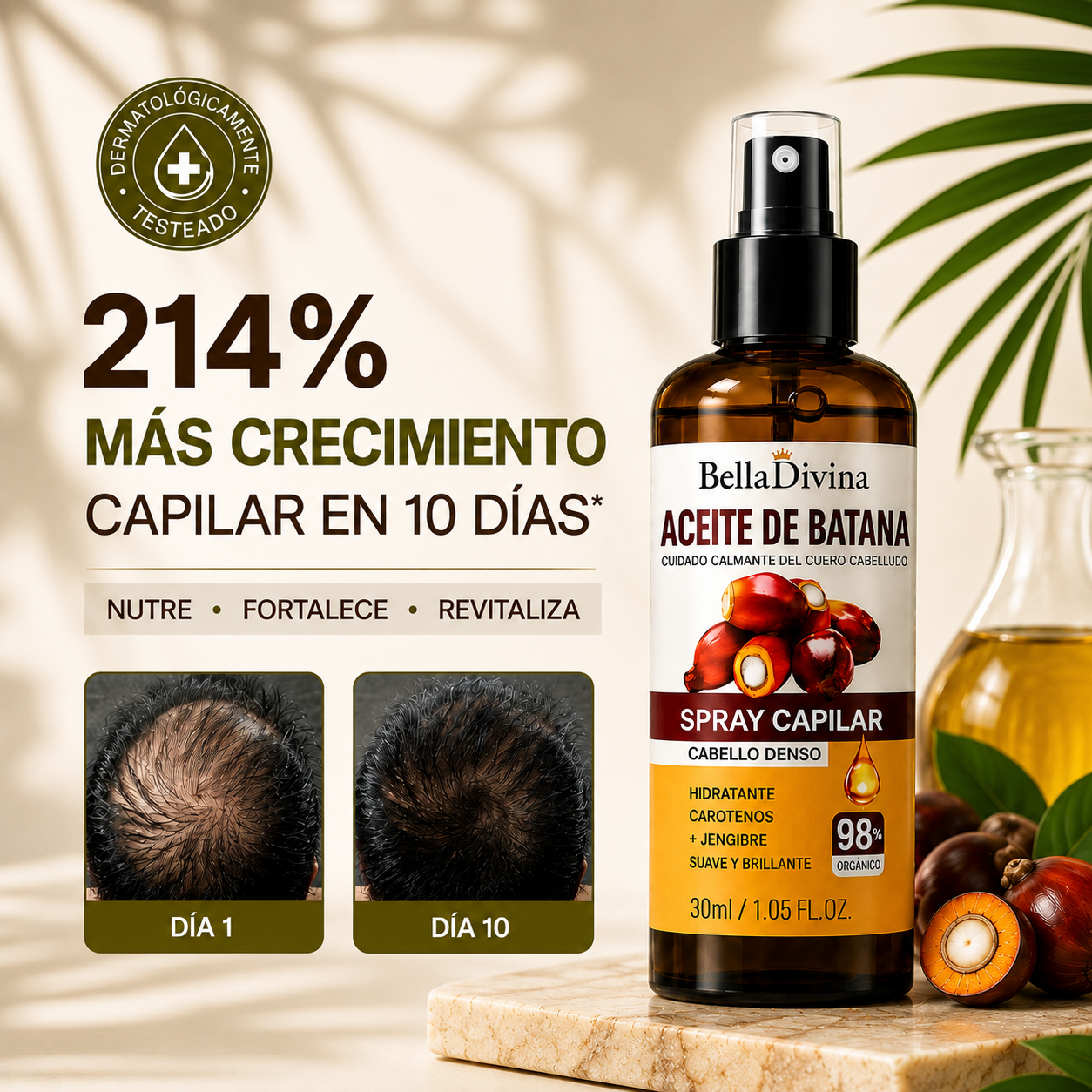 Aceite de Batana en Spray – Nutrición Intensiva para un Cabello Más Fuerte, Suave y Brillante