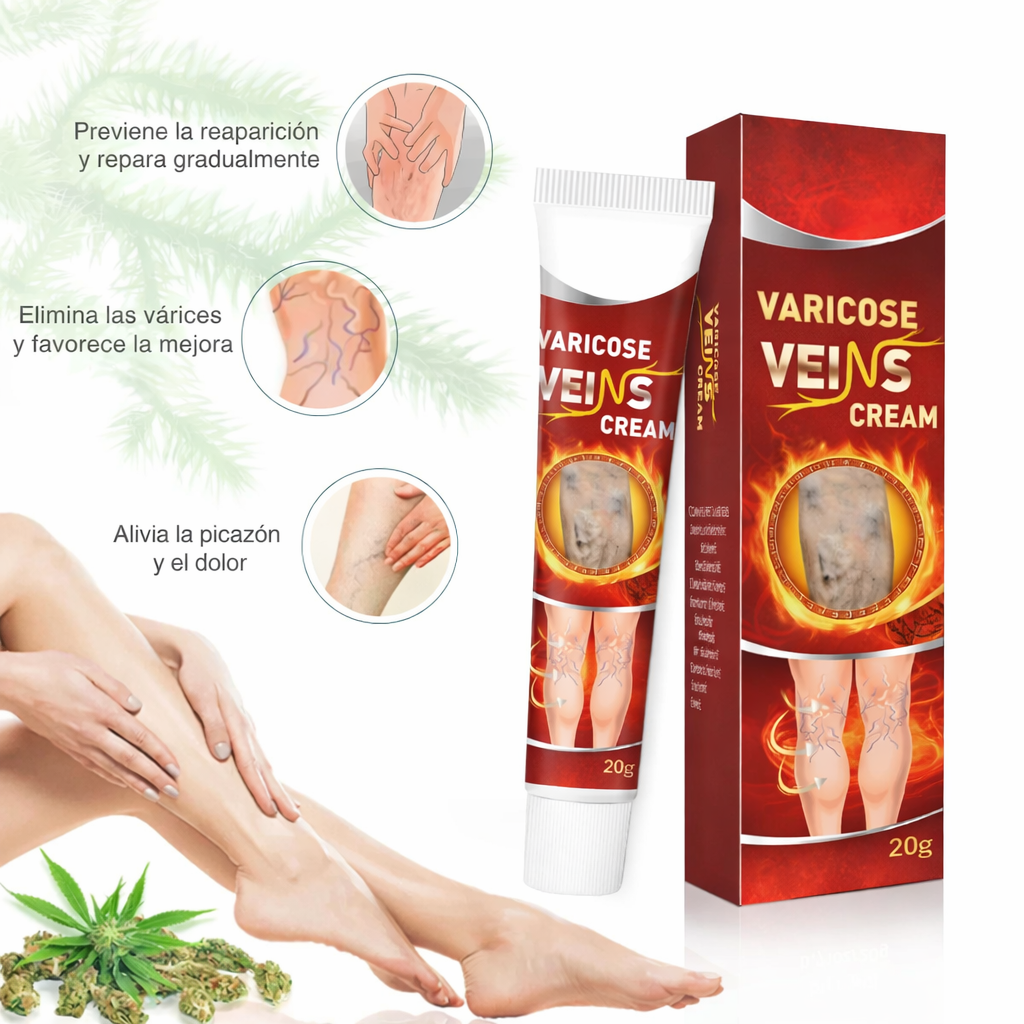 Crema para várices - Alivio inmediato, piernas más livianas y circulación mejorada.