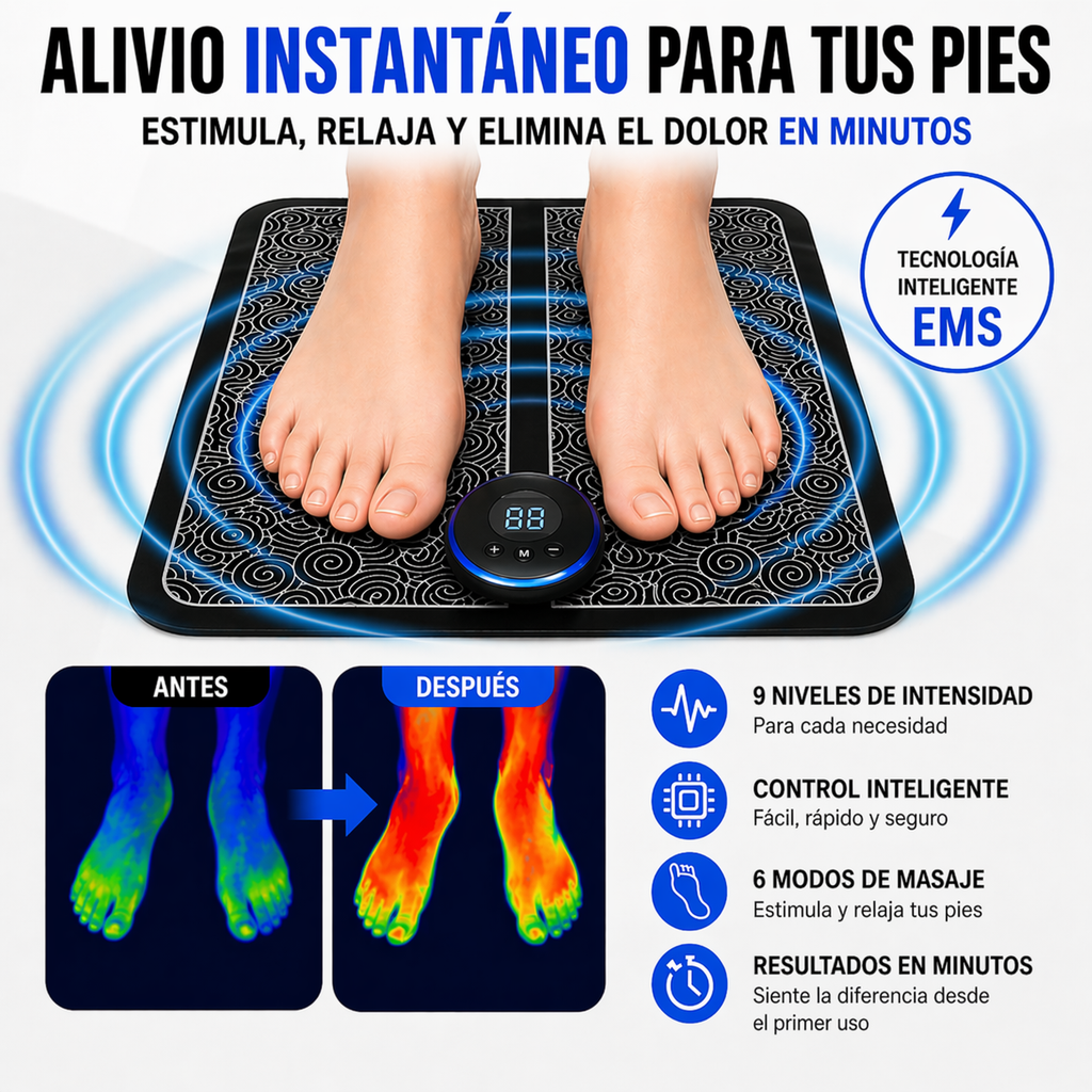 Alivio Instantáneo para Tus Pies – Estimula, Relaja y Elimina el Dolor en Minutos