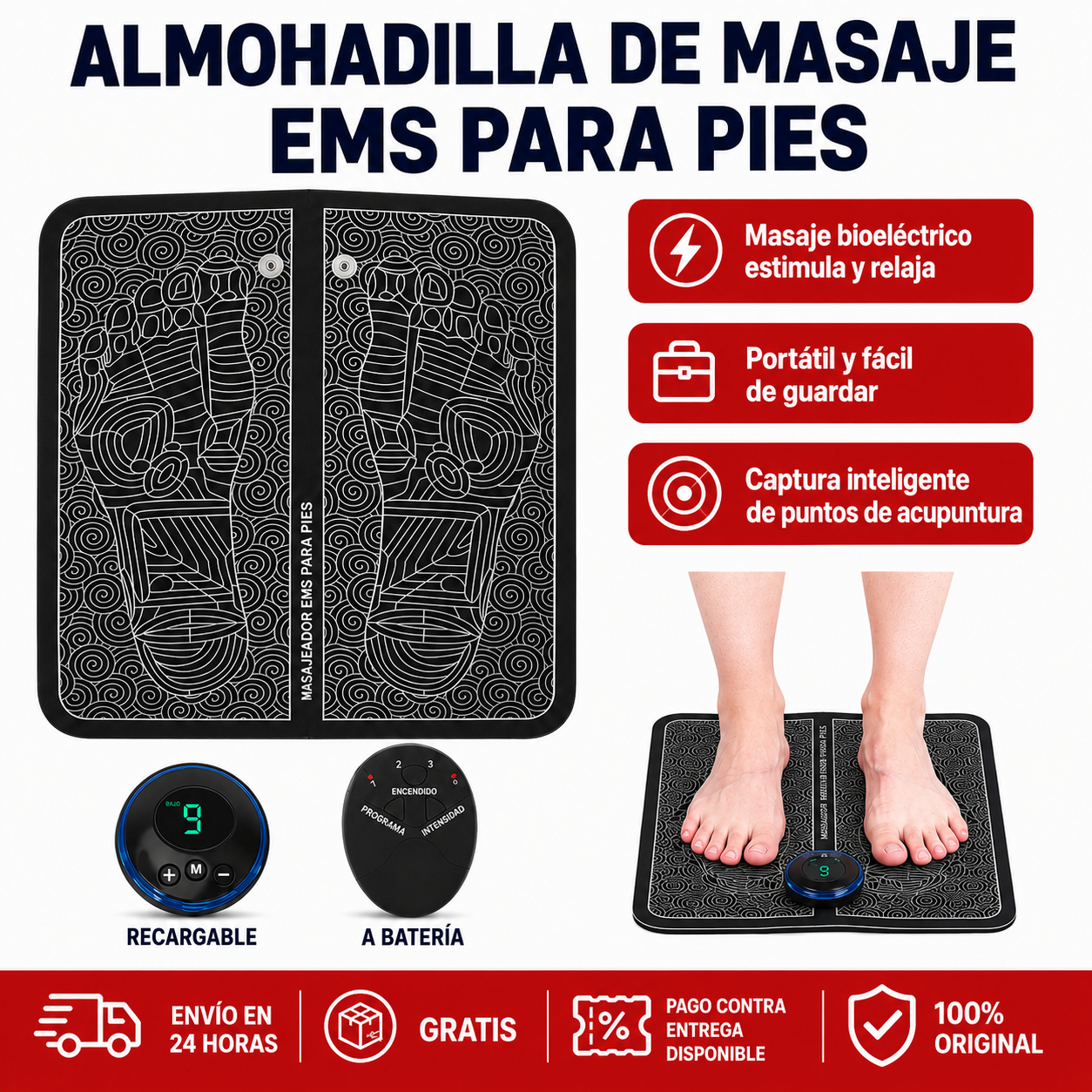 EMS Masajeador para Pies  – Decile Chau a Los Pies Cansados y Doloridos